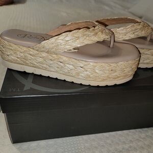 Women's Cream Platform Sandals